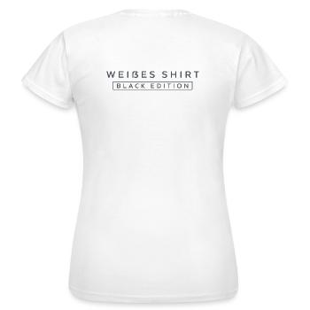 Weißes T-Shirt Black Edition - Frauen T-Shirt - Weiß - Hinten - AI Model Female 172 dark (172cm)