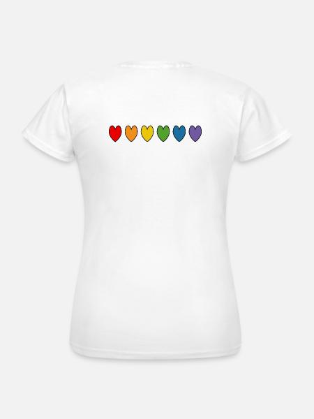 Rainbow Hearts - Women's T-Shirt - white