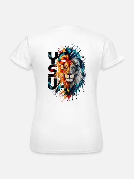YESHUA – Löwe von Juda | Christliches Design - Frauen T-Shirt - Weiß