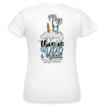Summer - Frauen T-Shirt - Weiß - Hinten - AI Model Female 172 dark (172cm)