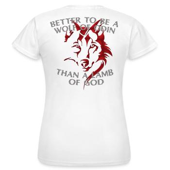 Wolf or Odin - Women's T-Shirt - white - Back - AI Model Female 172 dark (172cm)