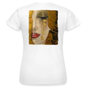 Gustav klimt - T-shirt Femme - blanc - Dos - AI Model Female 172 dark (172cm)