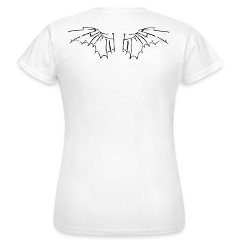 Flügel – Da Vinci - Frauen T-Shirt - Weiß - Hinten - AI Model Female 172 dark (172cm)