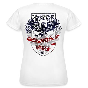 Armee - Frauen T-Shirt - Weiß - Hinten - AI Model Female 172 dark (172cm)