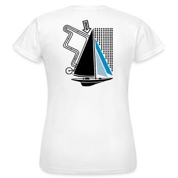 Voilier et cours de régate Voilier Voilier Voilier - T-shirt Femme - blanc - Dos - AI Model Female 172 dark (172cm)