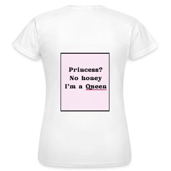 Queen - Frauen T-Shirt - Weiß - Hinten - AI Model Female 172 dark (172cm)