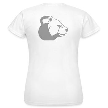 Kettlebear Plain Grey - Women's T-Shirt - white - Back - AI Model Female 172 dark (172cm)