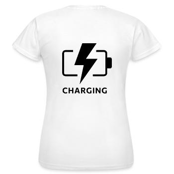 battery charging battery energy - Women's T-Shirt - white - Back - AI Model Female 172 dark (172cm)