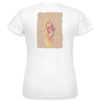 Pastel Rainbow Hand - Women's T-Shirt - white - Back - AI Model Female 172 dark (172cm)