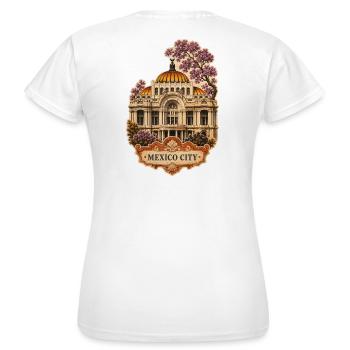 Mexico City Bellas Artes Art - Frauen T-Shirt - Weiß - Hinten - AI Model Female 172 dark (172cm)