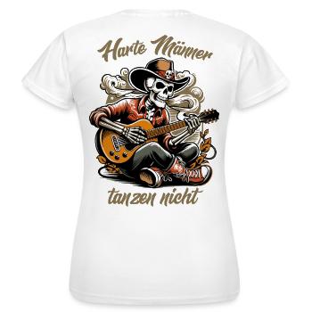 Harte Männer, tanzen nicht - Frauen T-Shirt - Weiß - Hinten - AI Model Female 172 dark (172cm)