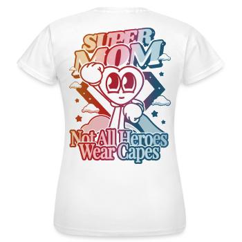 Supermom - Women's T-Shirt - white - Back - AI Model Female 172 dark (172cm)