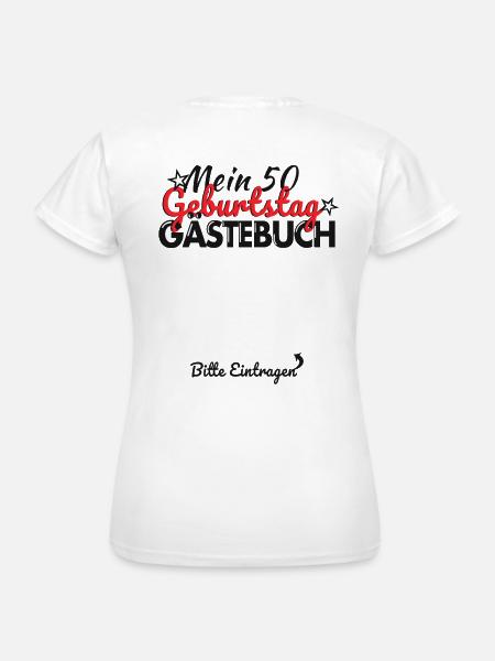 50. Geburtstag Party Gästeliste 50 Jahre - Frauen T-Shirt - Weiß
