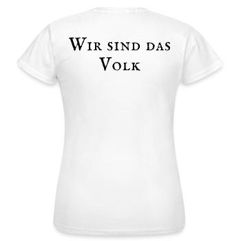 Wir sind das Volk - Frauen T-Shirt - Weiß - Hinten - AI Model Female 172 dark (172cm)