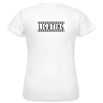Lighting - Women's T-Shirt - white - Back - AI Model Female 172 dark (172cm)