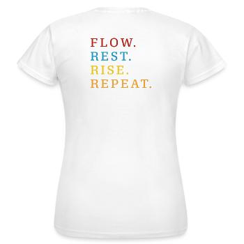 Flow Rest Rise Repeat - Women's T-Shirt - white - Back - AI Model Female 172 dark (172cm)
