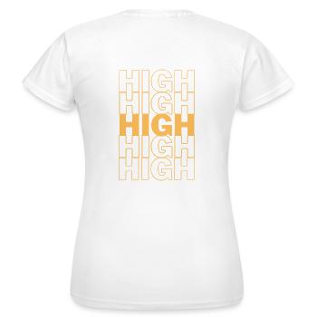 High Desing Orange - Frauen T-Shirt - Weiß - Hinten - AI Model Female 172 dark (172cm)