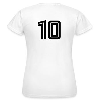 10 - Women's T-Shirt - white - Back - AI Model Female 172 dark (172cm)