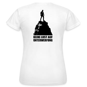 No desire for submission - Women's T-Shirt - white - Back - AI Model Female 172 dark (172cm)