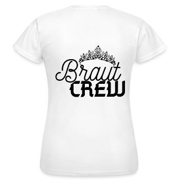 Junggessellenabschied CREW - HINTEN - Für die CREW - Frauen T-Shirt - Weiß - Hinten - AI Model Female 172 dark (172cm)