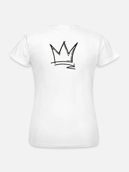 Skizzenkrone Handzeichnung - Frauen T-Shirt - Weiß