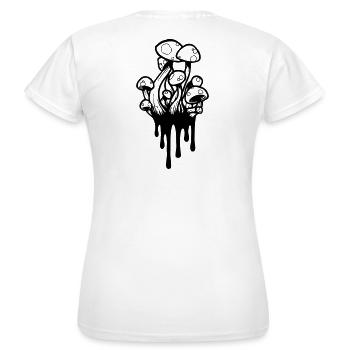 Magic mushrooms, magic mushrooms, drops - Women's T-Shirt - white - Back - AI Model Female 172 dark (172cm)