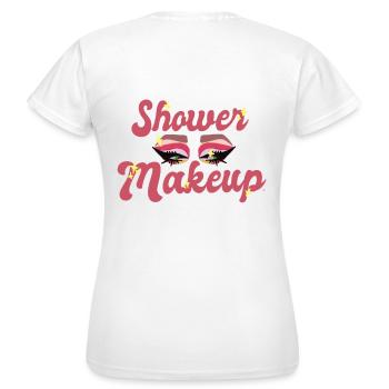 Shower makeup - Women's T-Shirt - white - Back - AI Model Female 172 dark (172cm)