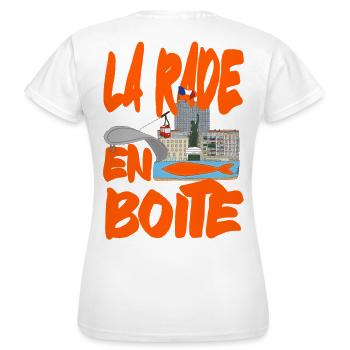 Der Hafen von Toulon in einer Dose! - Frauen T-Shirt - Weiß - Hinten - AI Model Female 172 dark (172cm)
