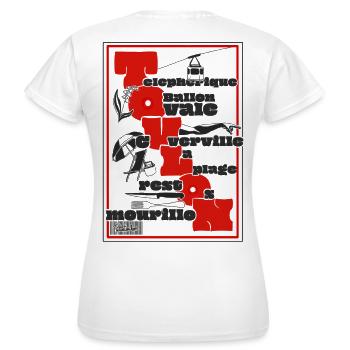 Was kann man in Toulon unternehmen, touristische Aktivitäten - Frauen T-Shirt - Weiß - Hinten - AI Model Female 172 dark (172cm)