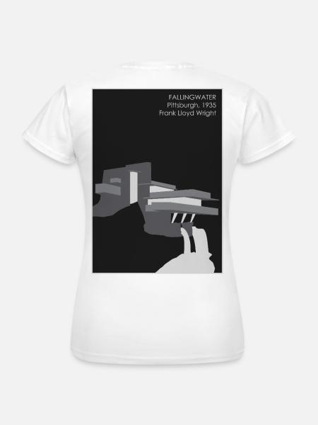 Moderne Architektur: Fallingwater - Frauen T-Shirt - Weiß