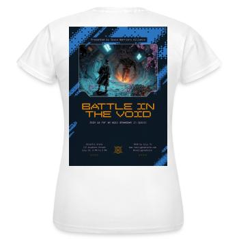 Space Samurai - Schlacht in der Leere - Frauen T-Shirt - Weiß - Hinten - AI Model Female 172 dark (172cm)