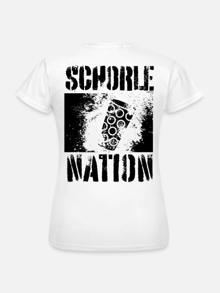 Schorle Nation – Pfälzer Dubbeglas - Frauen T-Shirt - Weiß