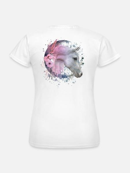 Pferdemotiv Reiten Pferde Geschenk - T-shirt dam - vit