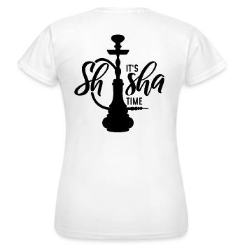 C’est Shisha Time - T-shirt Femme - blanc - Dos - AI Model Female 172 dark (172cm)