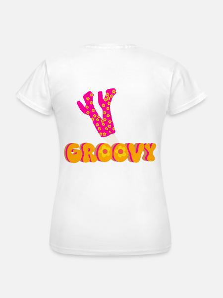 Funky Groovy Disco Plateau Stiefel - Frauen T-Shirt - Weiß