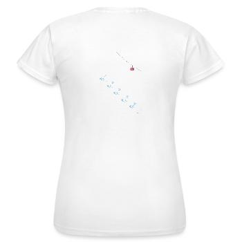 Gondel und Kurven - Frauen T-Shirt - Weiß - Hinten - AI Model Female 172 dark (172cm)