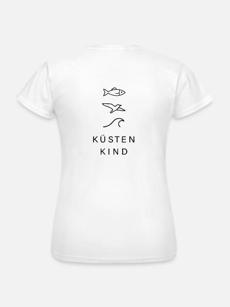 Küstenkind – Maritimes Design Ostsee - Frauen T-Shirt - Weiß