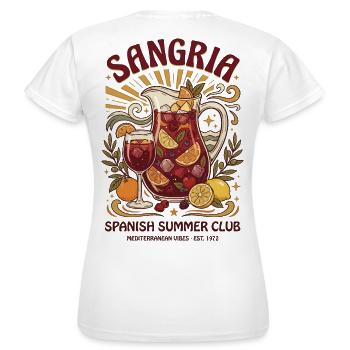 Sangria - Frauen T-Shirt - Weiß - Hinten - AI Model Female 172 dark (172cm)