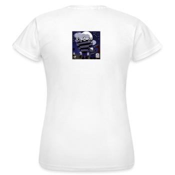 Prisonniers dans l’ombre dans le cimetière - T-shirt Femme - blanc - Dos - AI Model Female 172 dark (172cm)