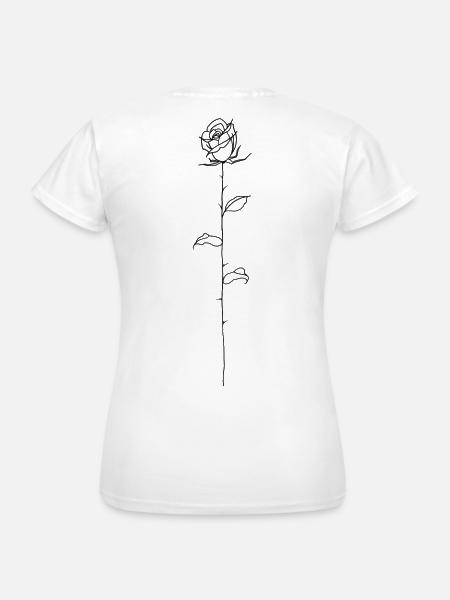 Schwarze Rose - Frauen T-Shirt - Weiß