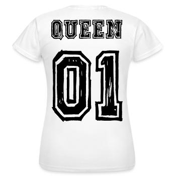 Queen King partner look Love - Women's T-Shirt - white - Back - AI Model Female 172 dark (172cm)