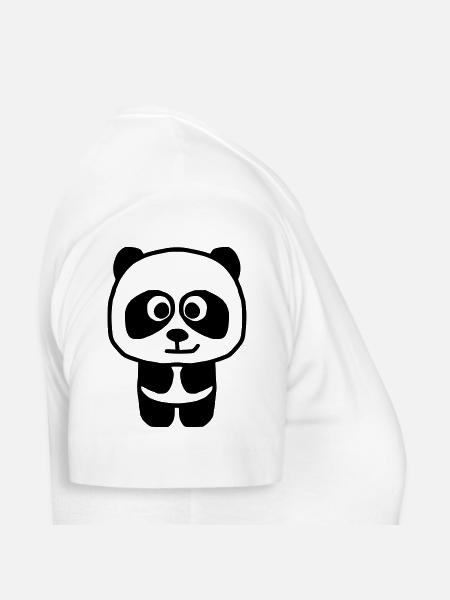 Panda - Frauen T-Shirt - Weiß - Rechts