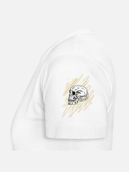 Goldener Schädel - Frauen T-Shirt - Weiß