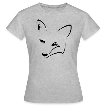 Fox head drawing stylistically - Women's T-Shirt - heather grey - Front - AI Model Female 172 dark (172cm)