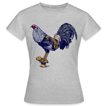 cock, cock, gockl, farm, animals, yard, gift - Women's T-Shirt - heather grey - Front - AI Model Female 172 dark (172cm)