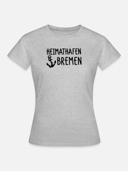Heimathafen Bremen - Frauen T-Shirt - Grau meliert
