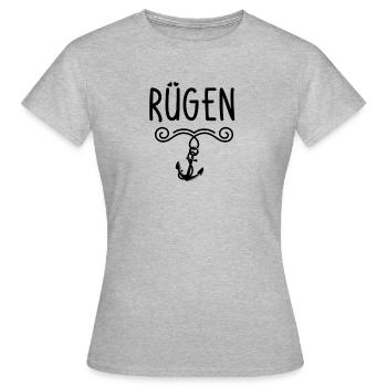 Rügen - T-shirt Femme - gris chiné - Devant - AI Model Female 172 dark (172cm)