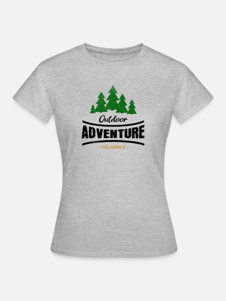 Outdoor Adventure Pfälzerwald - Frauen T-Shirt - Grau meliert