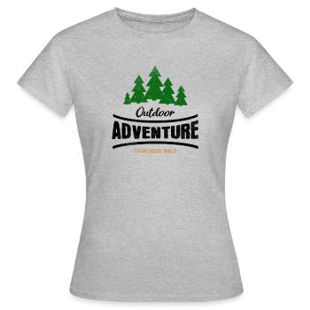 Outdoor adventure Thüringer Wald - T-shirt Femme - gris chiné - Devant - AI Model Female 172 dark (172cm)
