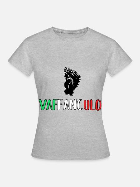 Italien Italiener Vaffanculo - Frauen T-Shirt - Grau meliert